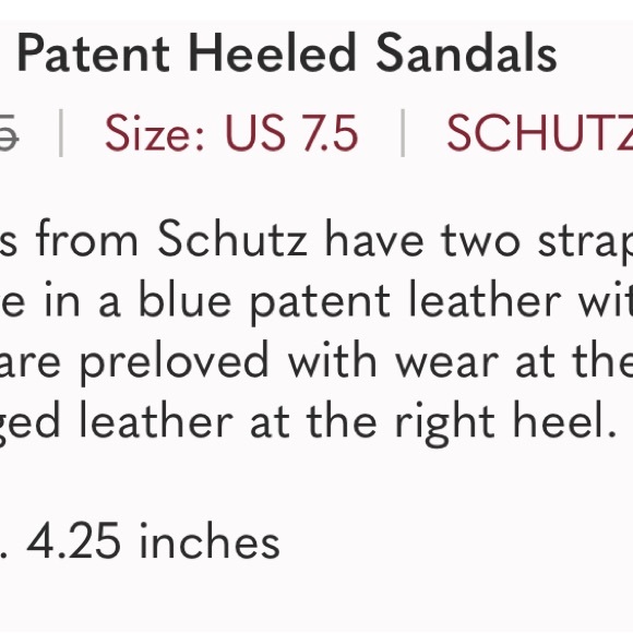 Schutz Blue Patent Heeled Sandals - Picture 8 of 8